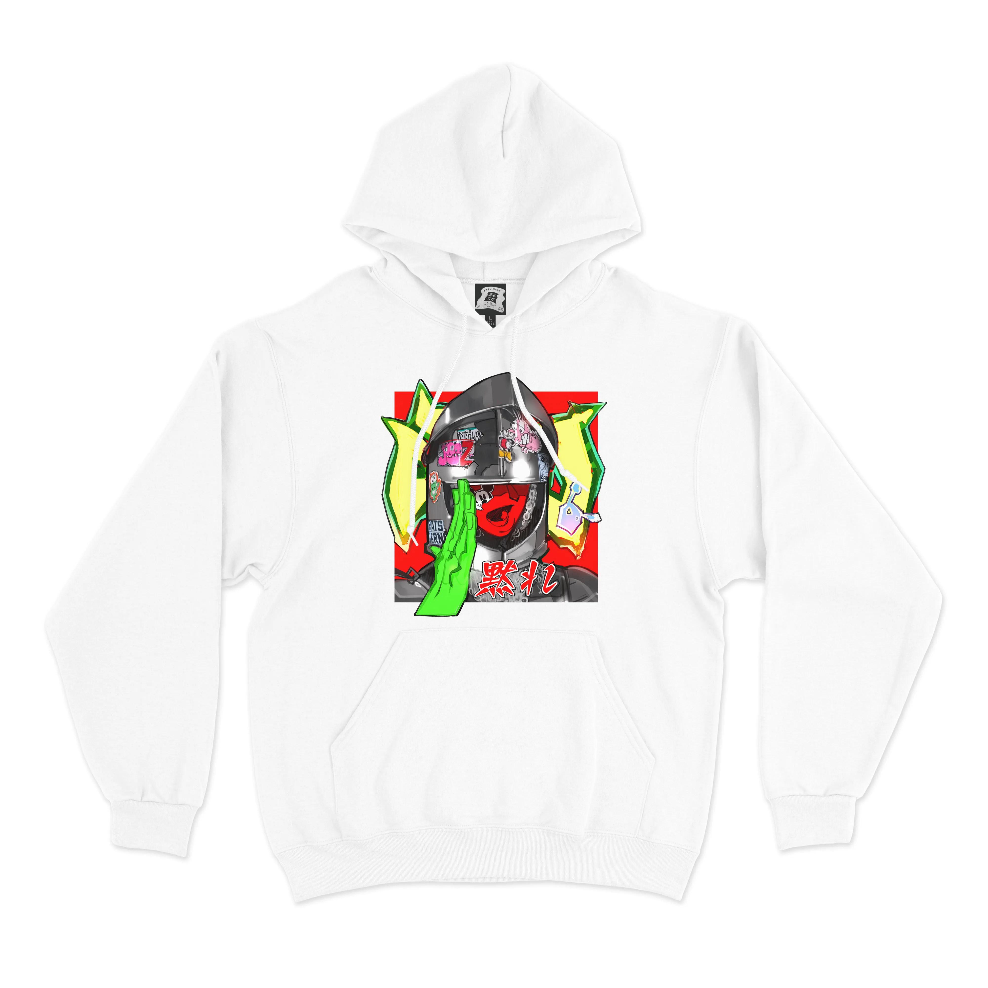 "Street Knight" Basic Hoodie Black/White