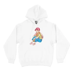 "Summer" Basic Hoodie White