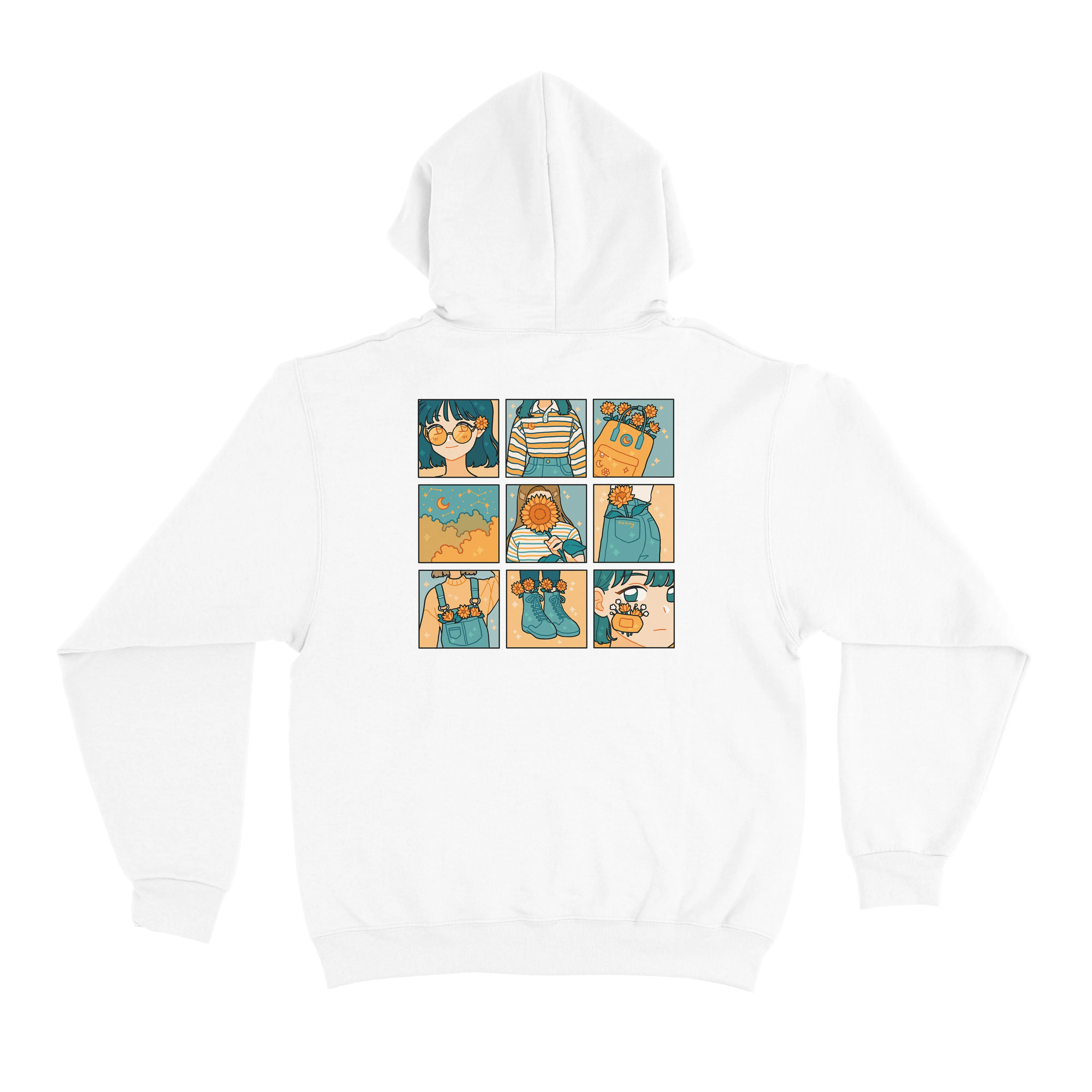 "Sunflower" Basic Hoodie White