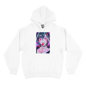 "Sweet Tooth" Basic Hoodie White