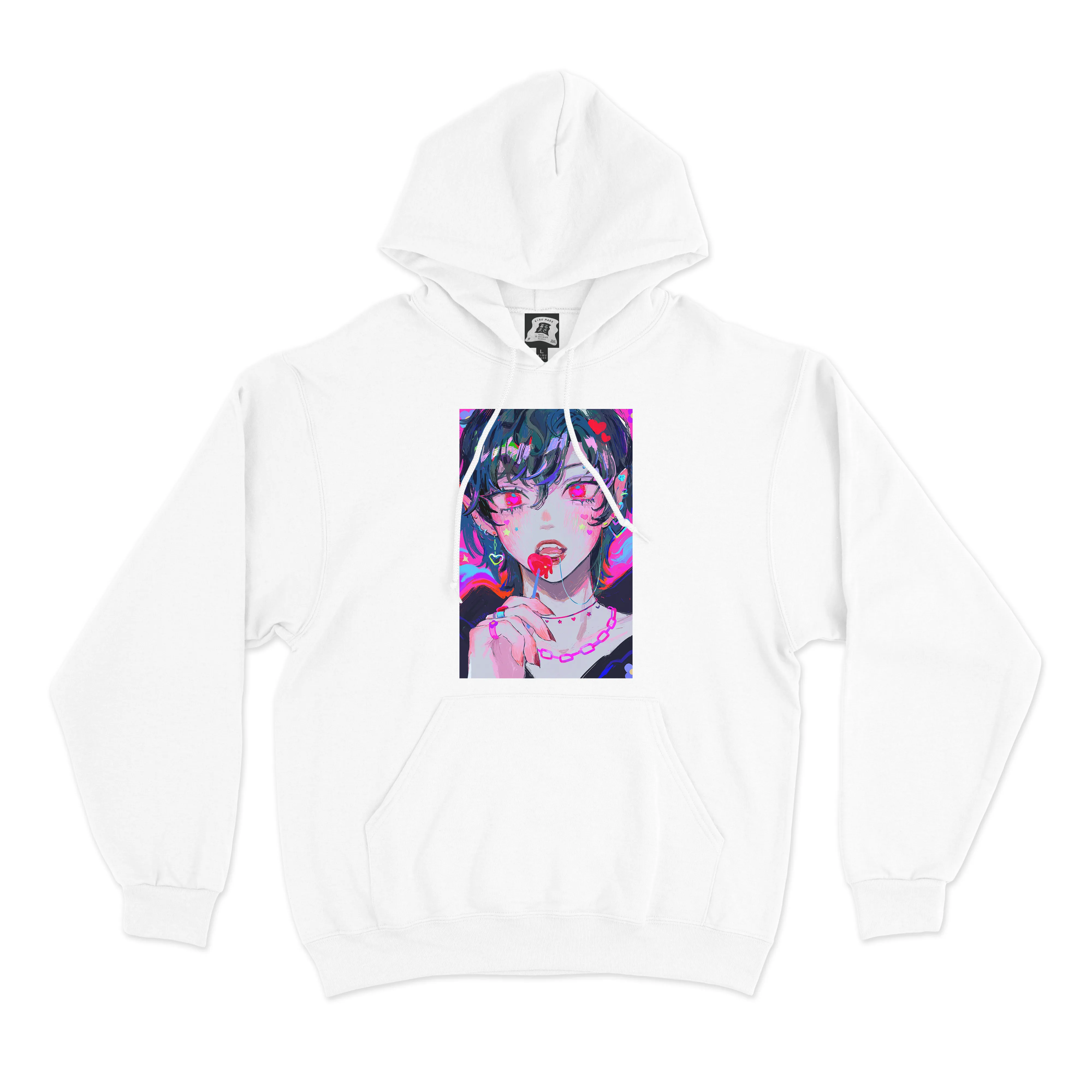 "Sweet Tooth" Basic Hoodie White