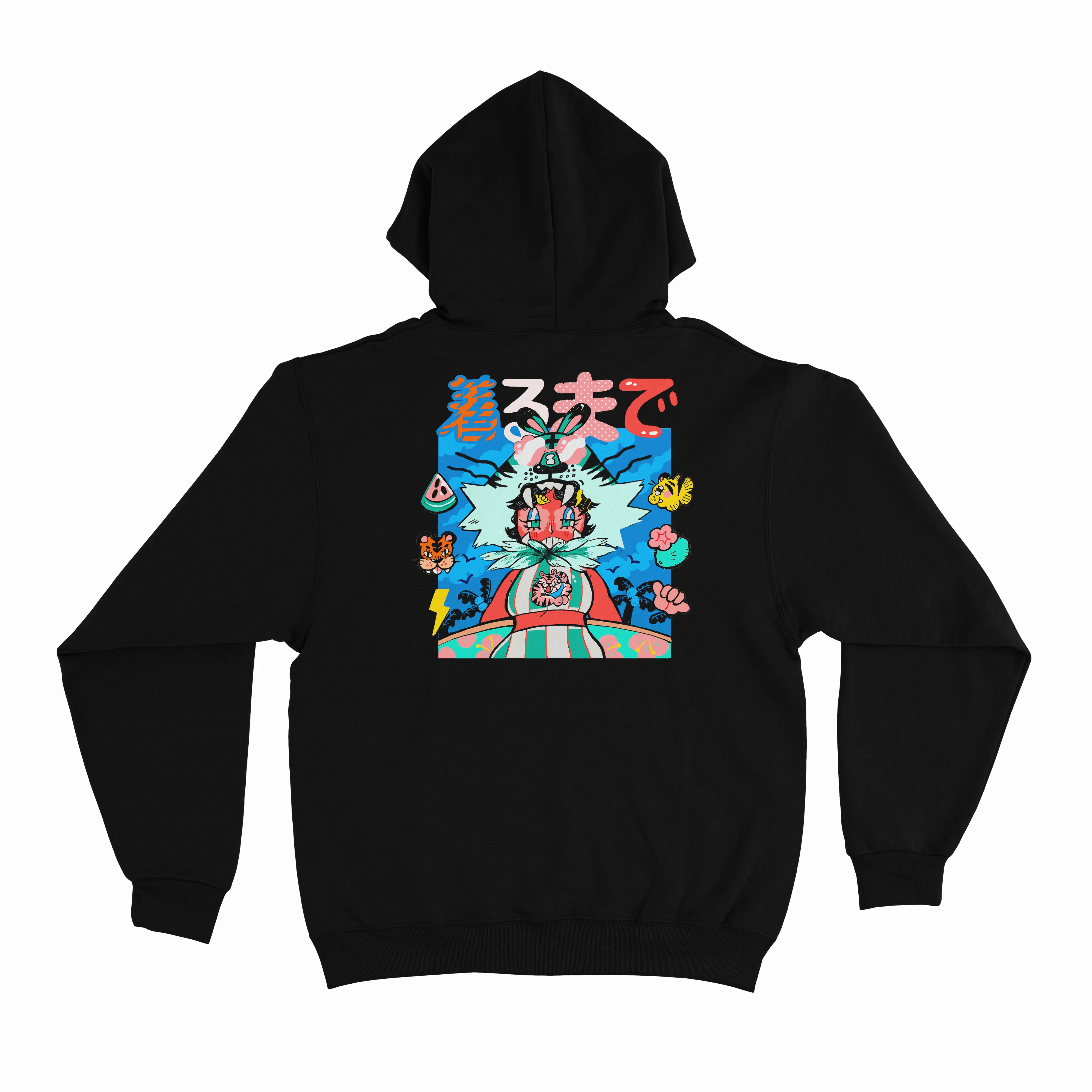 "TIGERA GIRL" Basic Hoodie Black
