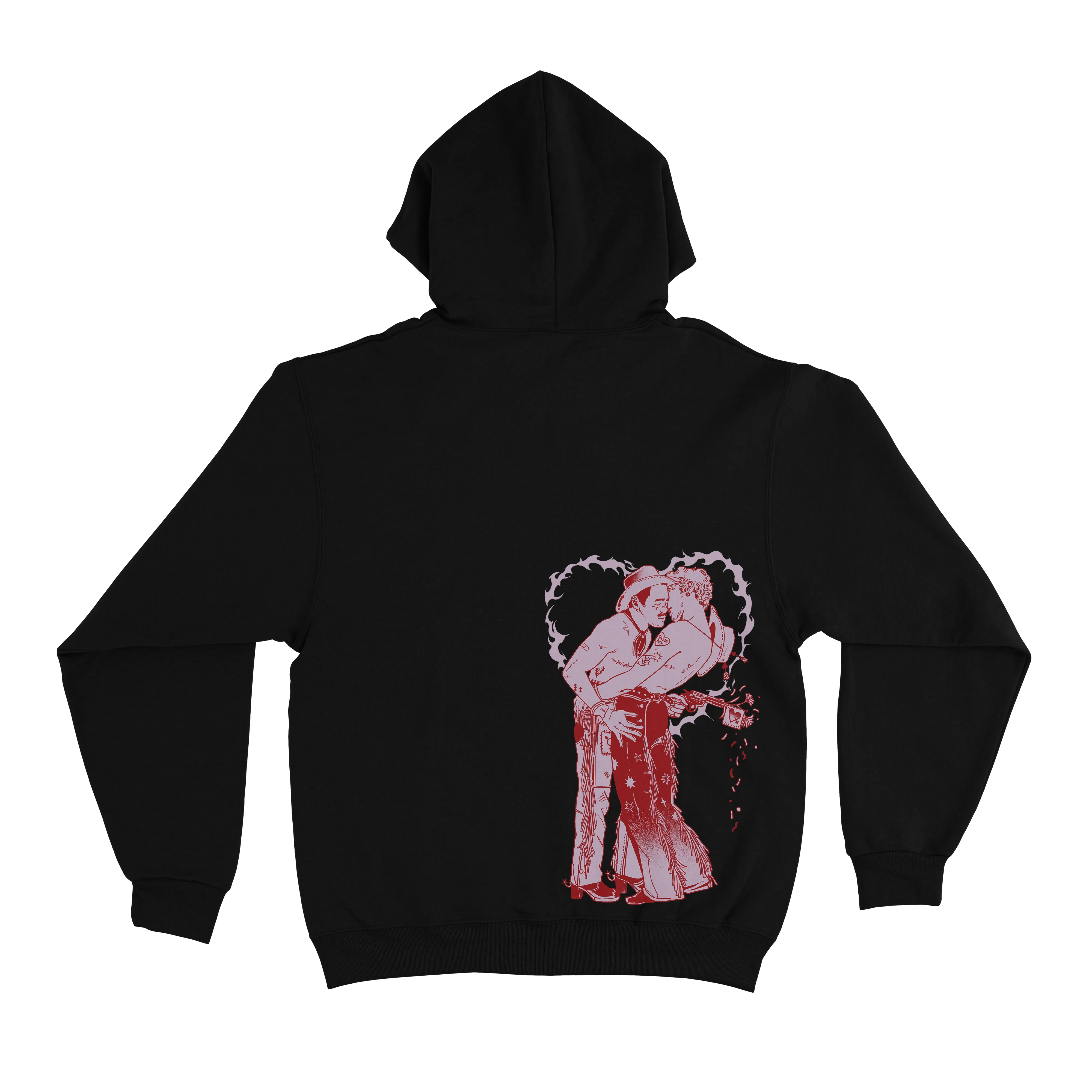 "Valentine" Basic Hoodie Black