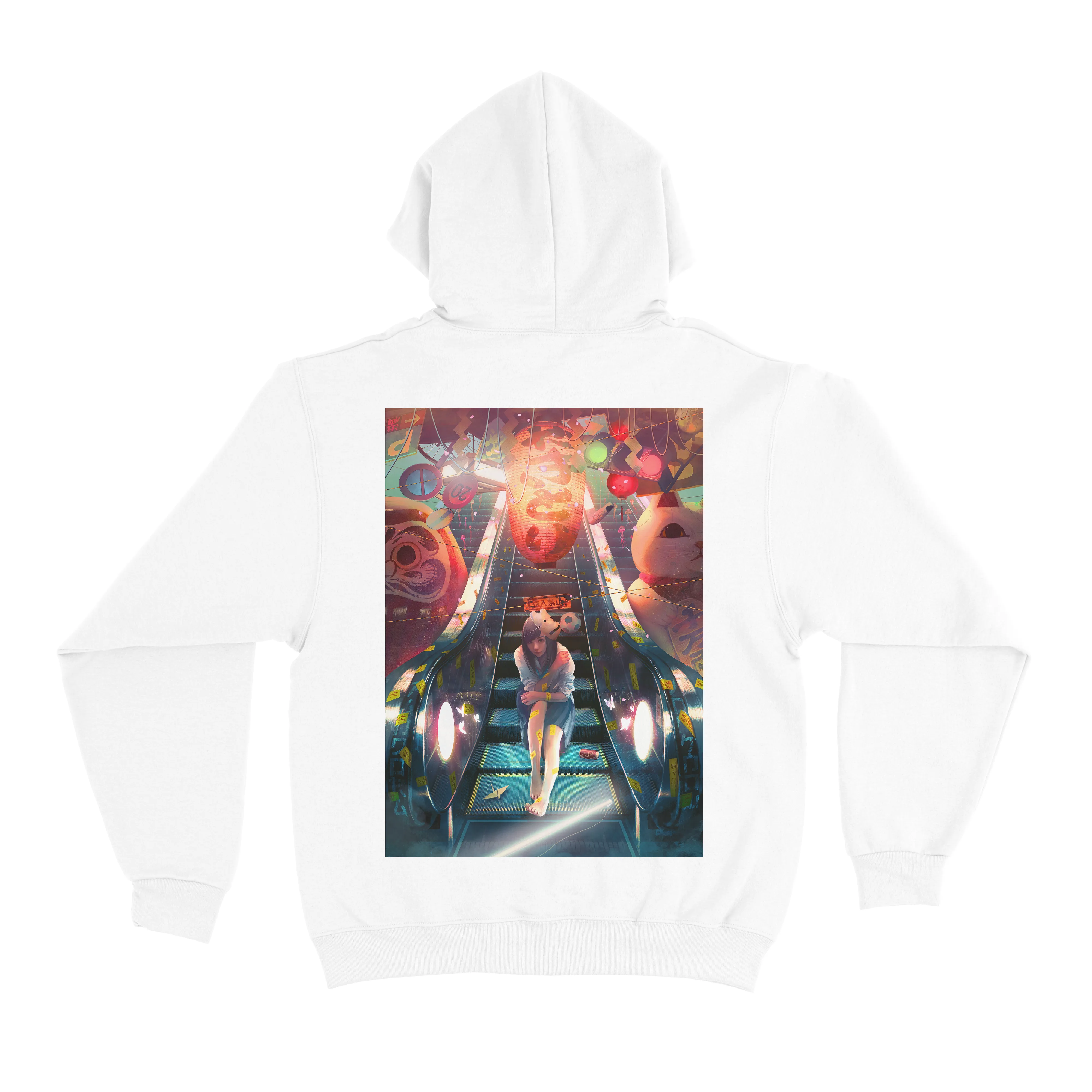 "Yokoso" Basic Hoodie White/Black/Pink