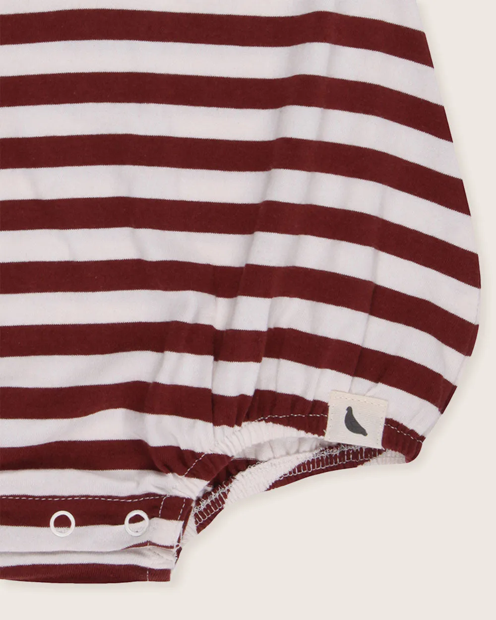 Red Horizontal Stripe Print Romper