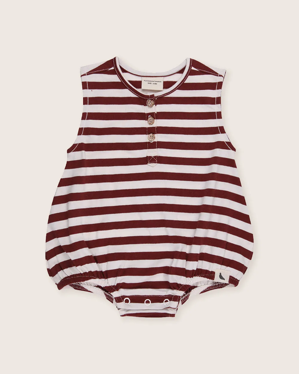 Red Horizontal Stripe Print Romper