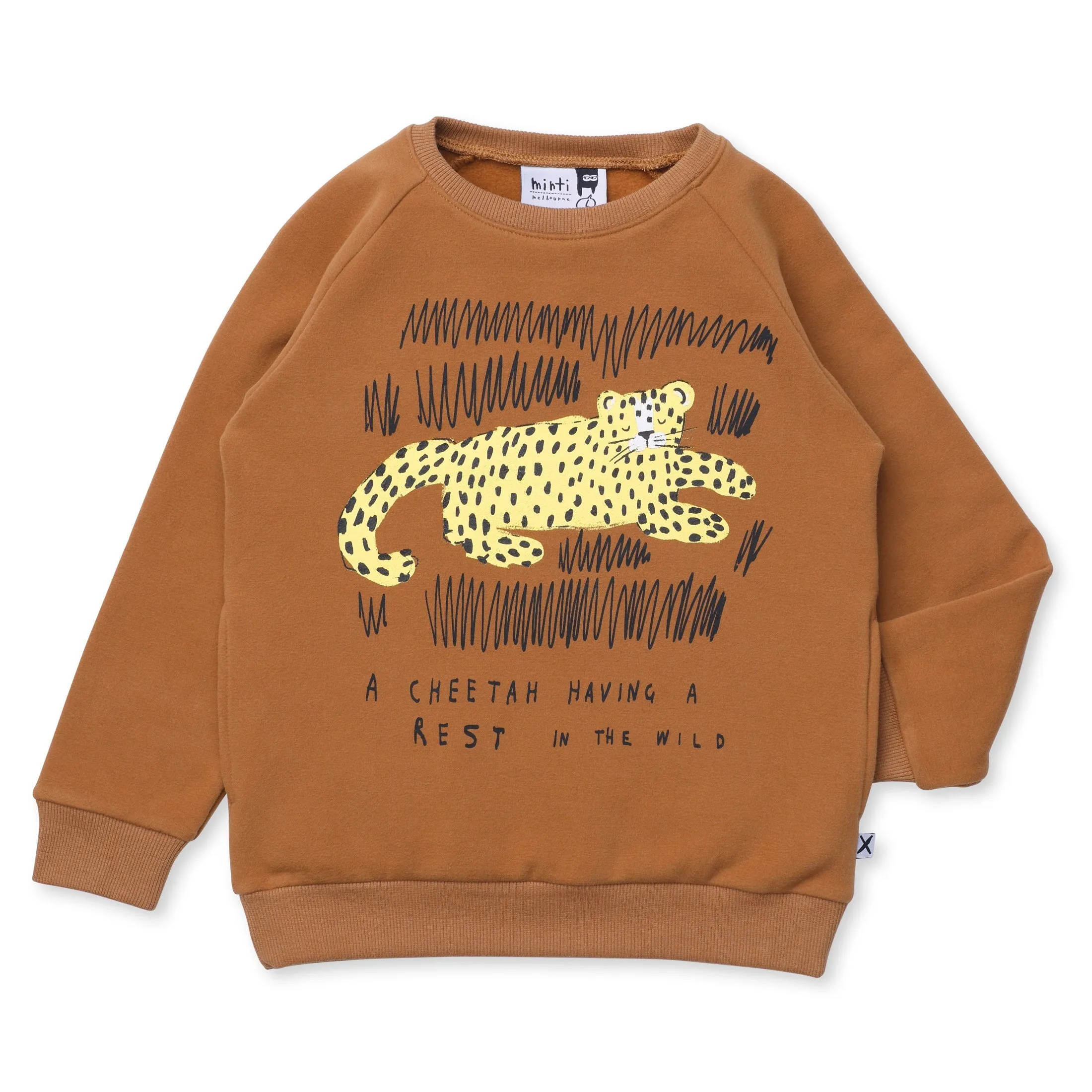 Relaxing Cheetah Furry Crew - Camel