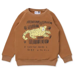 Relaxing Cheetah Furry Crew - Camel
