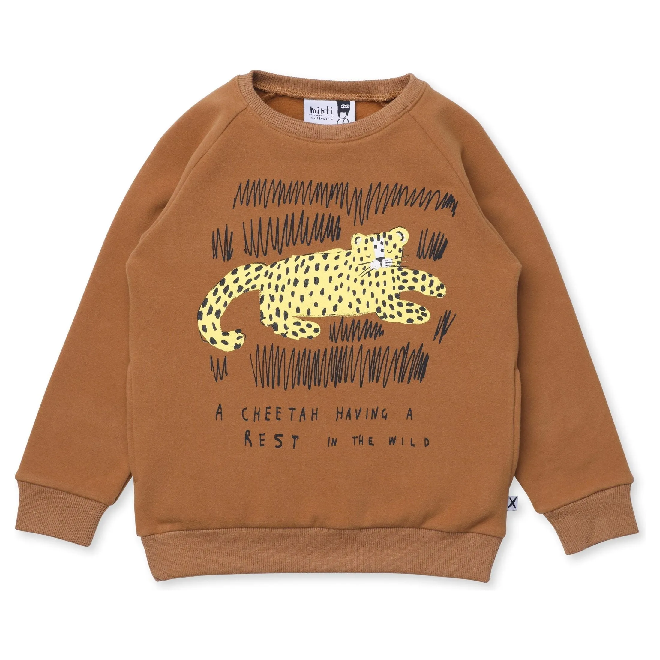 Relaxing Cheetah Furry Crew - Camel