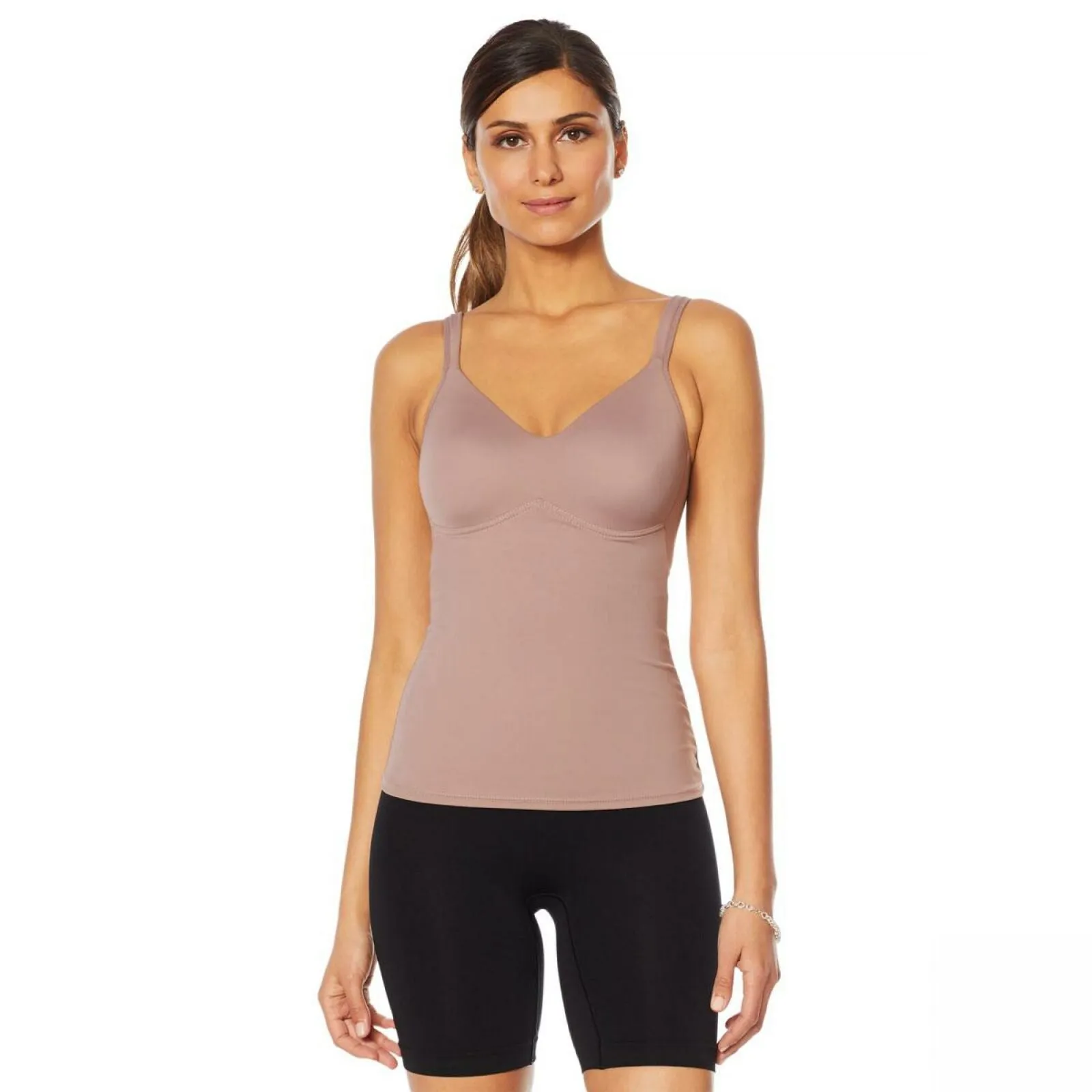 Rhonda Shear Plus Size 2 Pack Everyday Molded Cup Camisoles