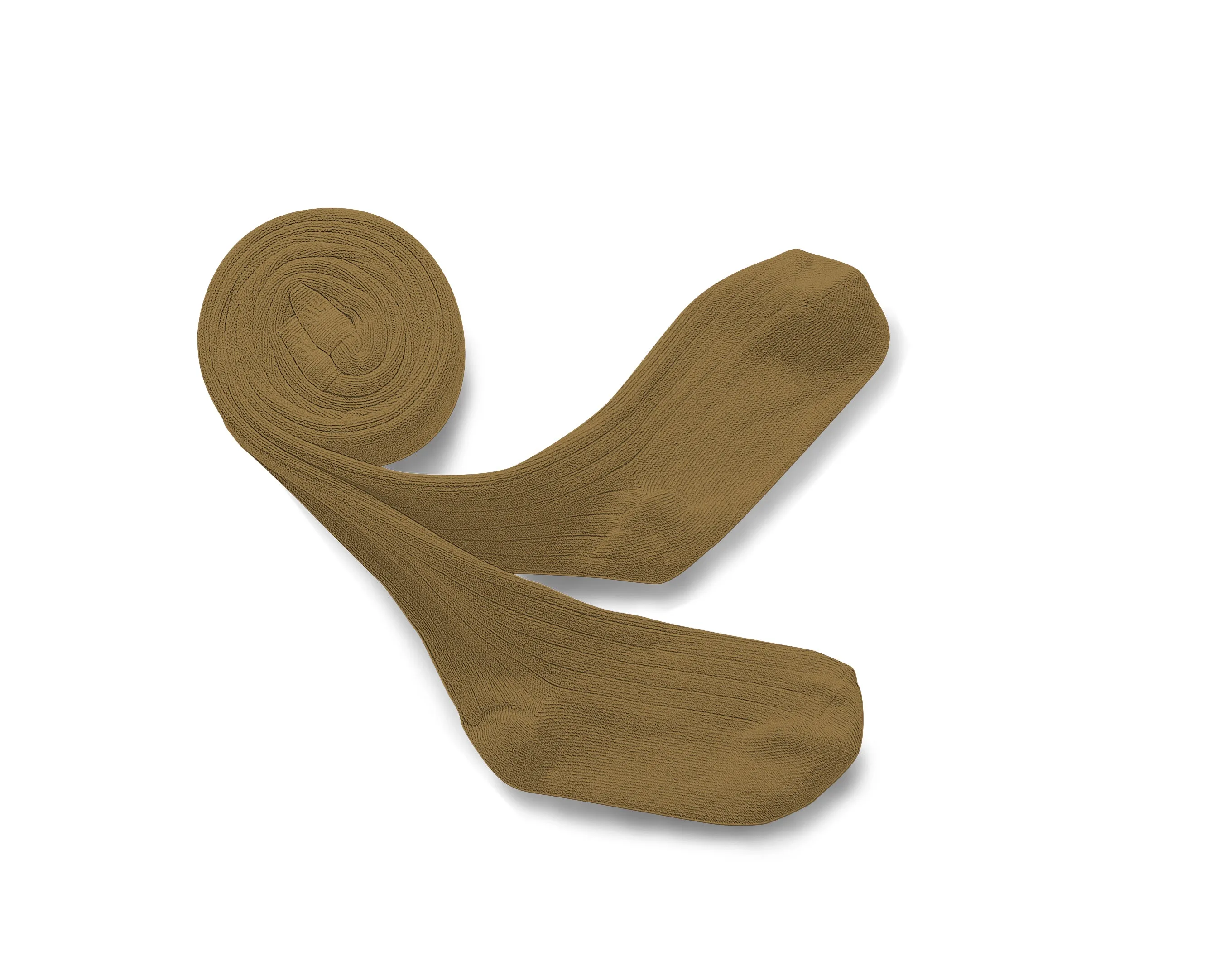 Ribbed tights Louise, Biscuit