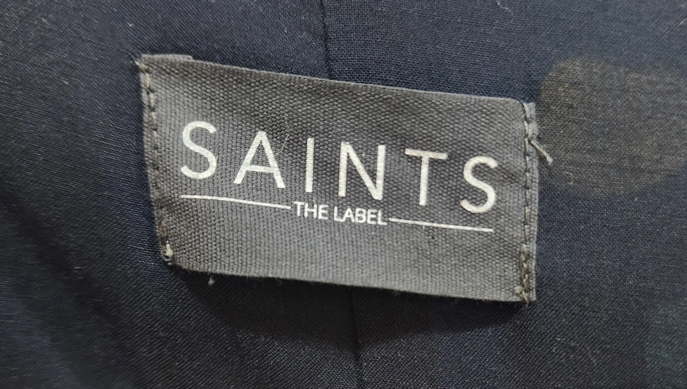 Saints The Label navy dot dress size L