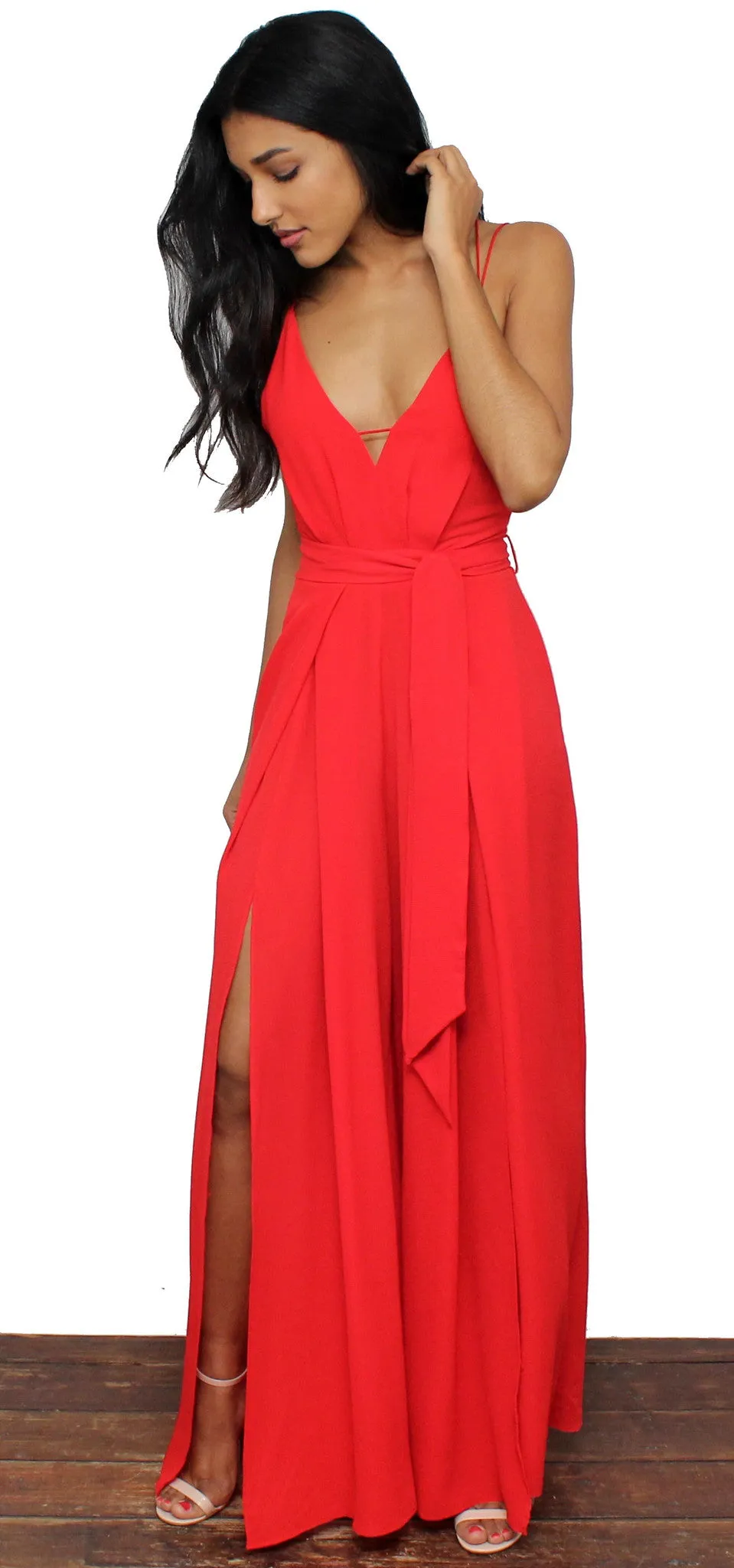 San Tropez Palazzo Red Jumpsuit