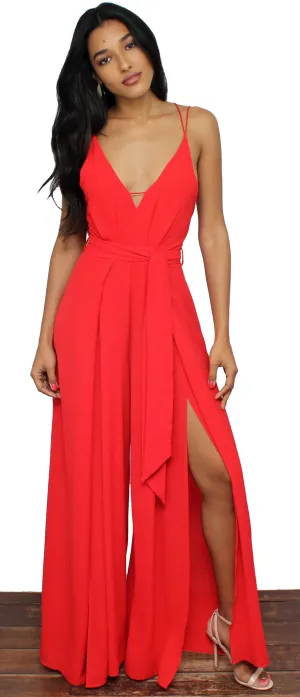 San Tropez Palazzo Red Jumpsuit