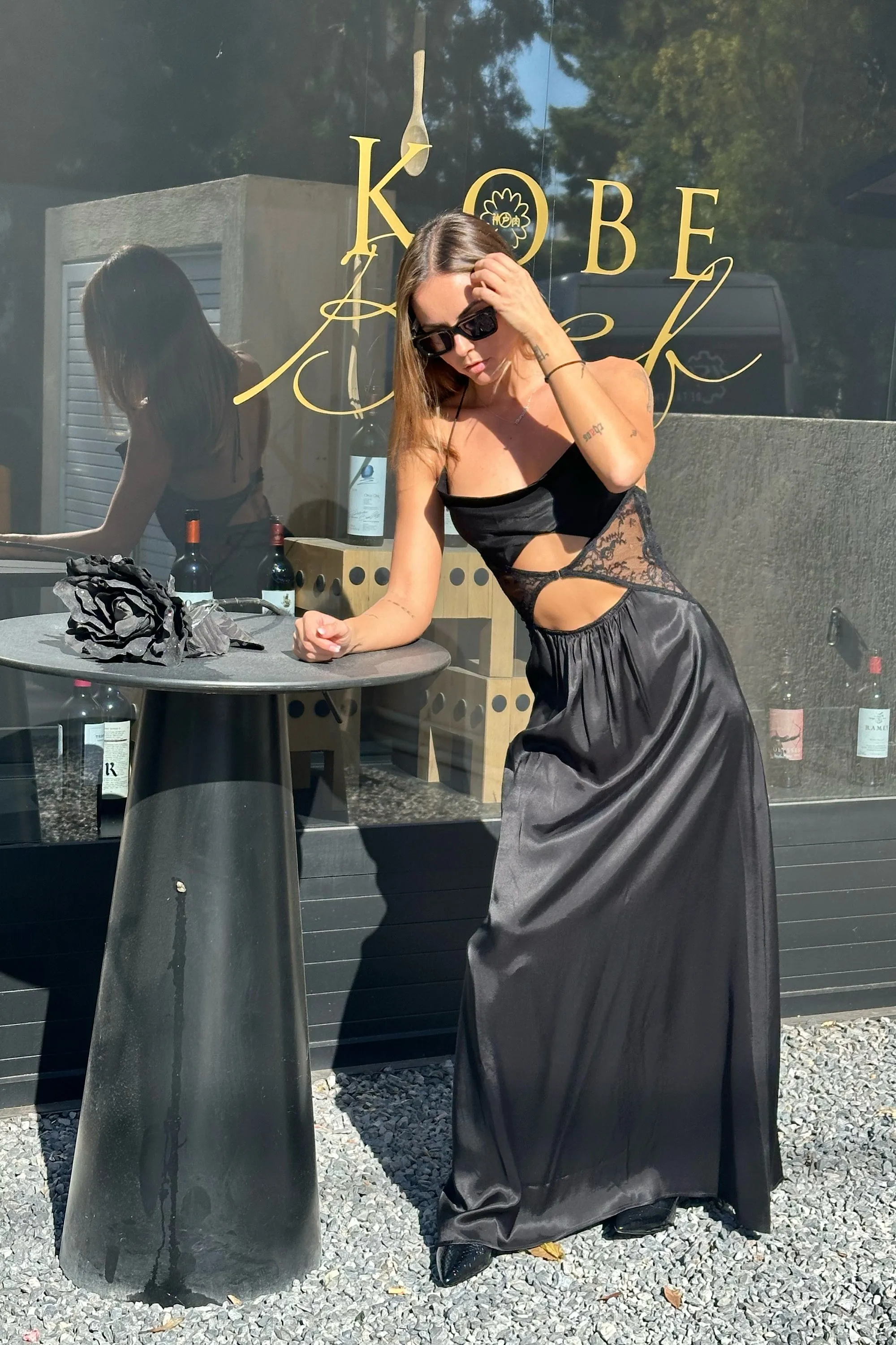 SANTAL HALTER MAXI DRESS