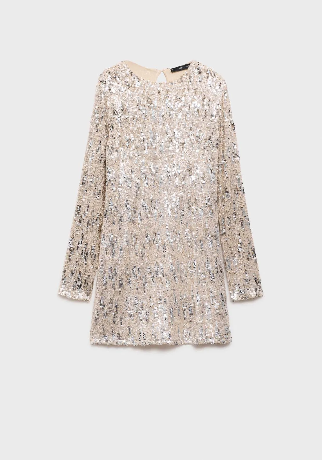 Sequin shoulder pads dress - Grey