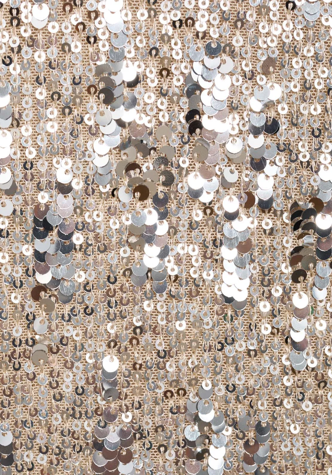 Sequin shoulder pads dress - Grey