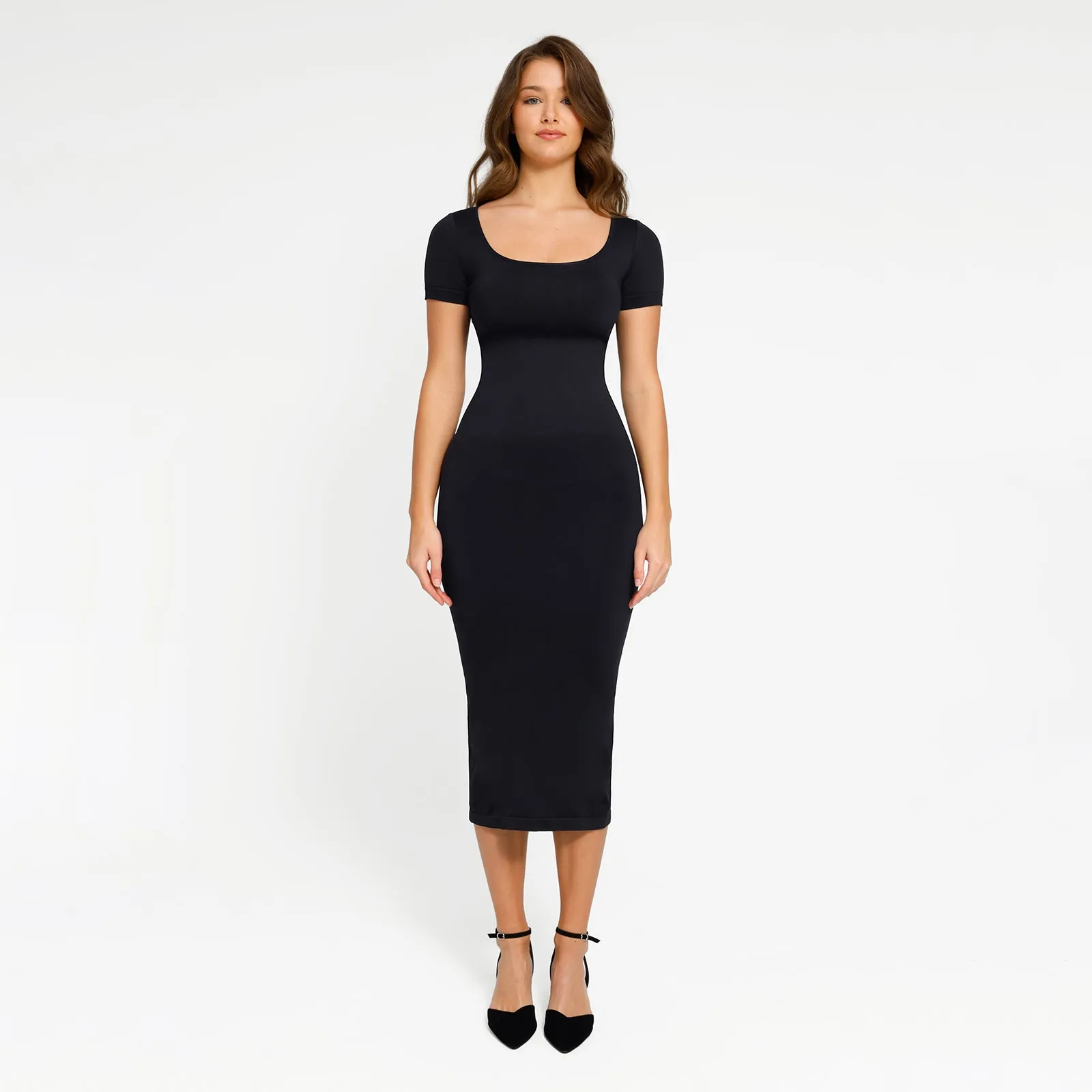 Shapewear Seamless Eco-Friendly Back Slit Midi Dress