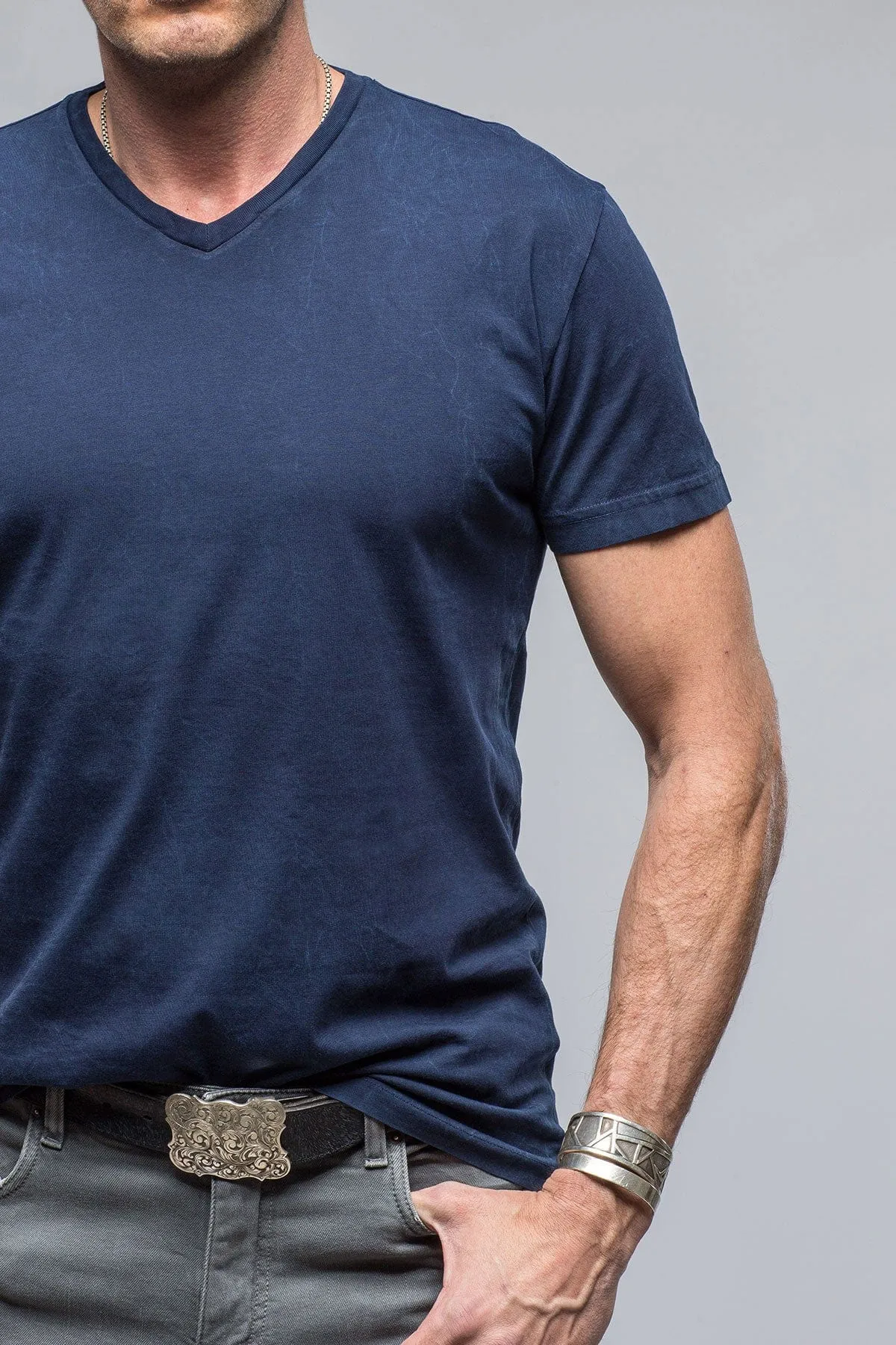 Siena Cotton V Neck In Indigo