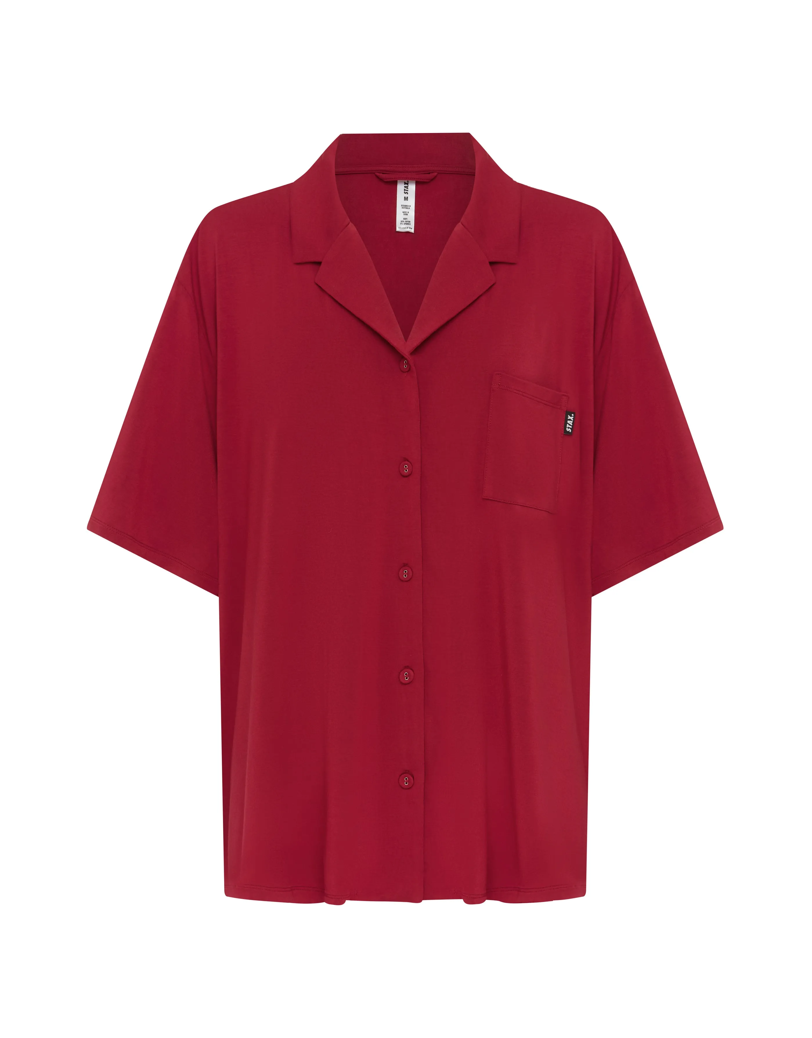 Sleep Short Sleeve Shirt - Cherry