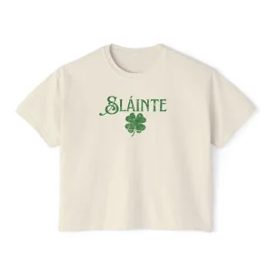 Sláinte Cropped Boxy Tee