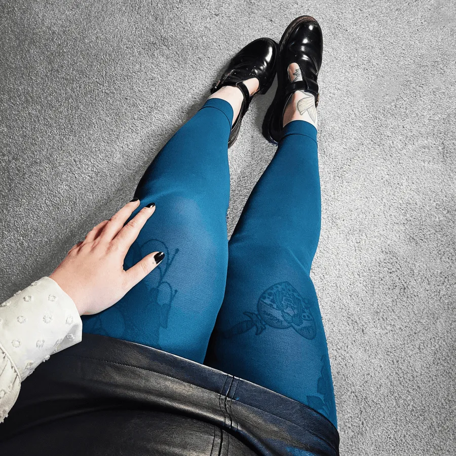 SNAG Footless Opaque Tights ~ Bone China Sz C ONLY