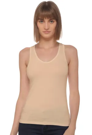 Sona 8008 Beige Racer Back for Gym Workout, Exercise, Yoga Camisole