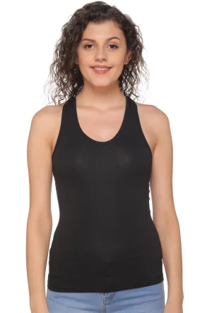 Sona 8008 Black Camisole Racer Back for Gym Workout, Exercise, Yoga etc