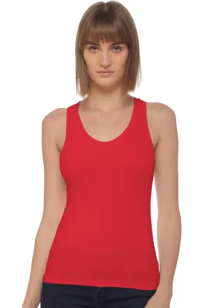 Sona 8008 Red Racer Back Sports Camisole for Gym Workout, Exercise, Yoga etc