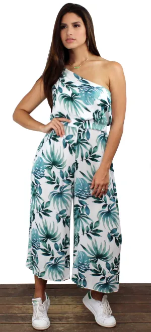 Sprout and About Palms One-Shoulder Jumpsuit