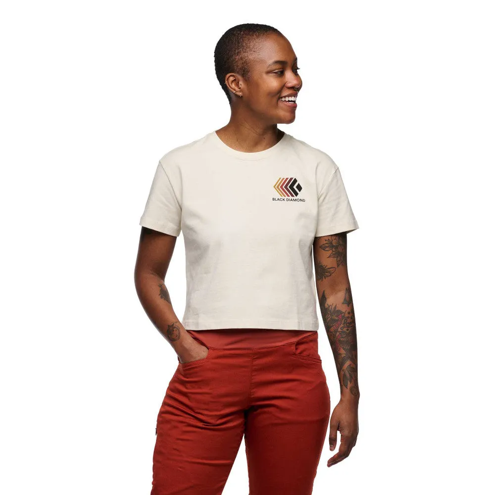 T-Shirt Black Diamond Faded Crop Femmes