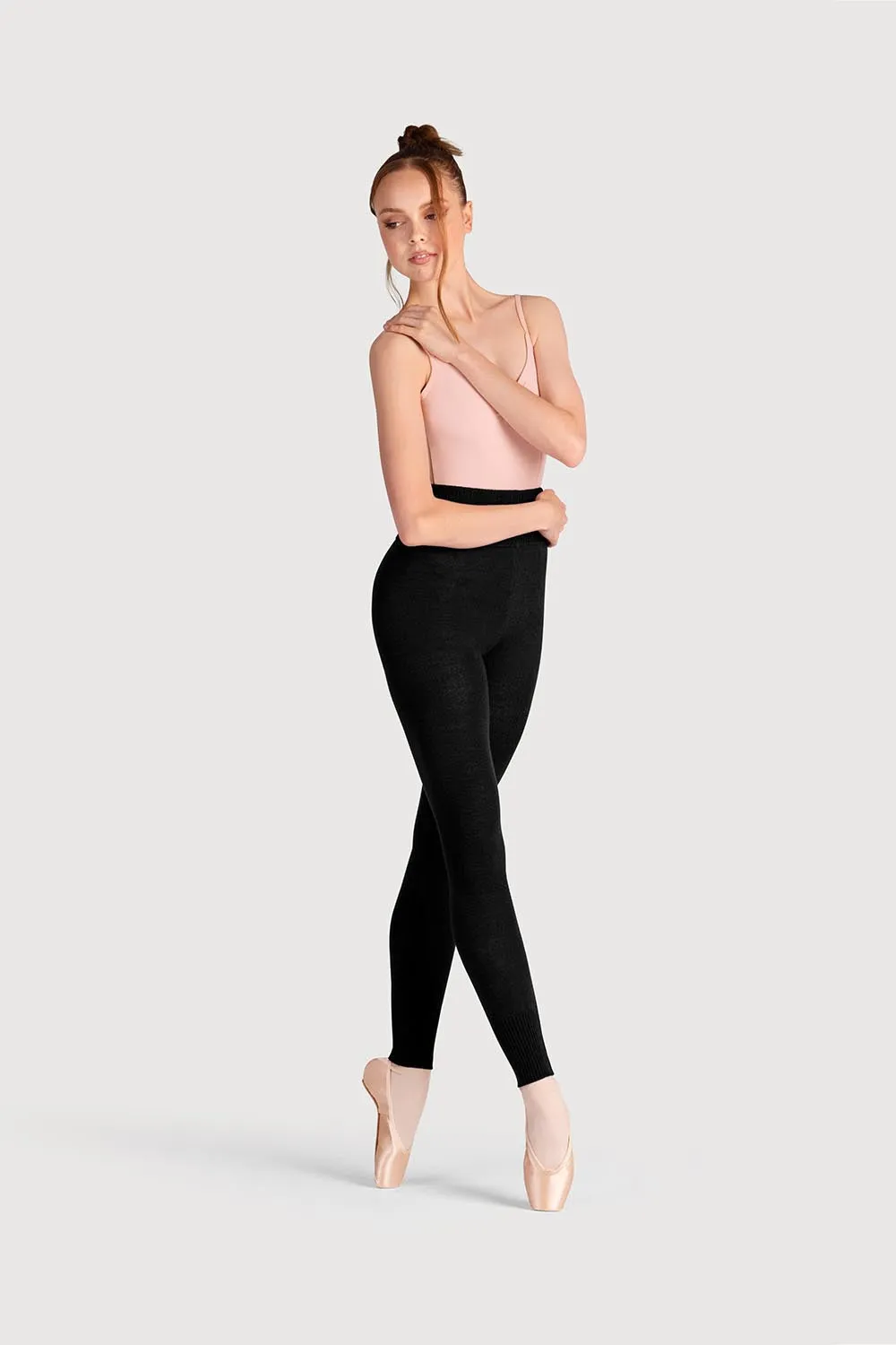 T0105 - Bloch Full Length Roll Waist Womens Warmup Pant