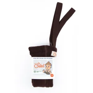 Teddy Footless Warmy Tights - Chocolate