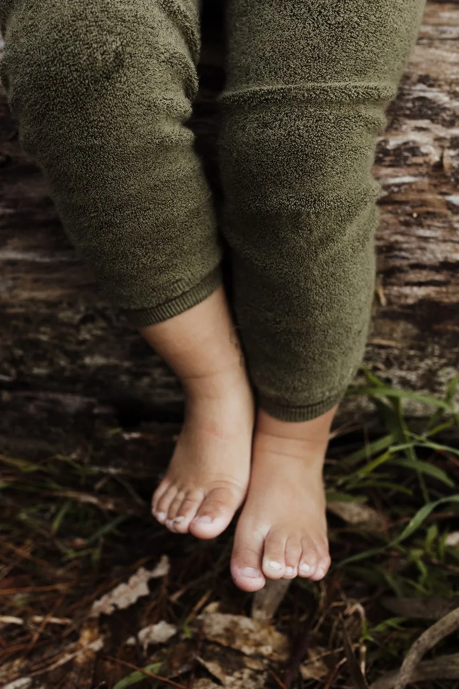 Teddy Footless Warmy Tights - Olive