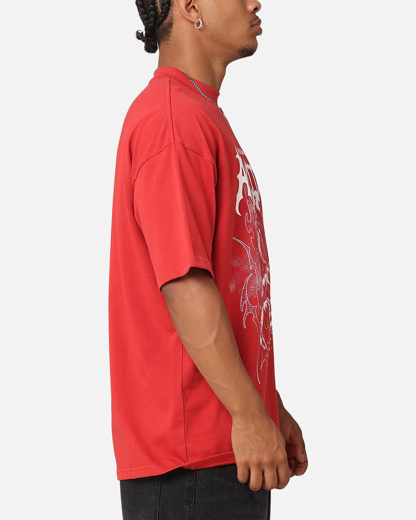 The Anti Order Invasion Mock Neck T-Shirt Red
