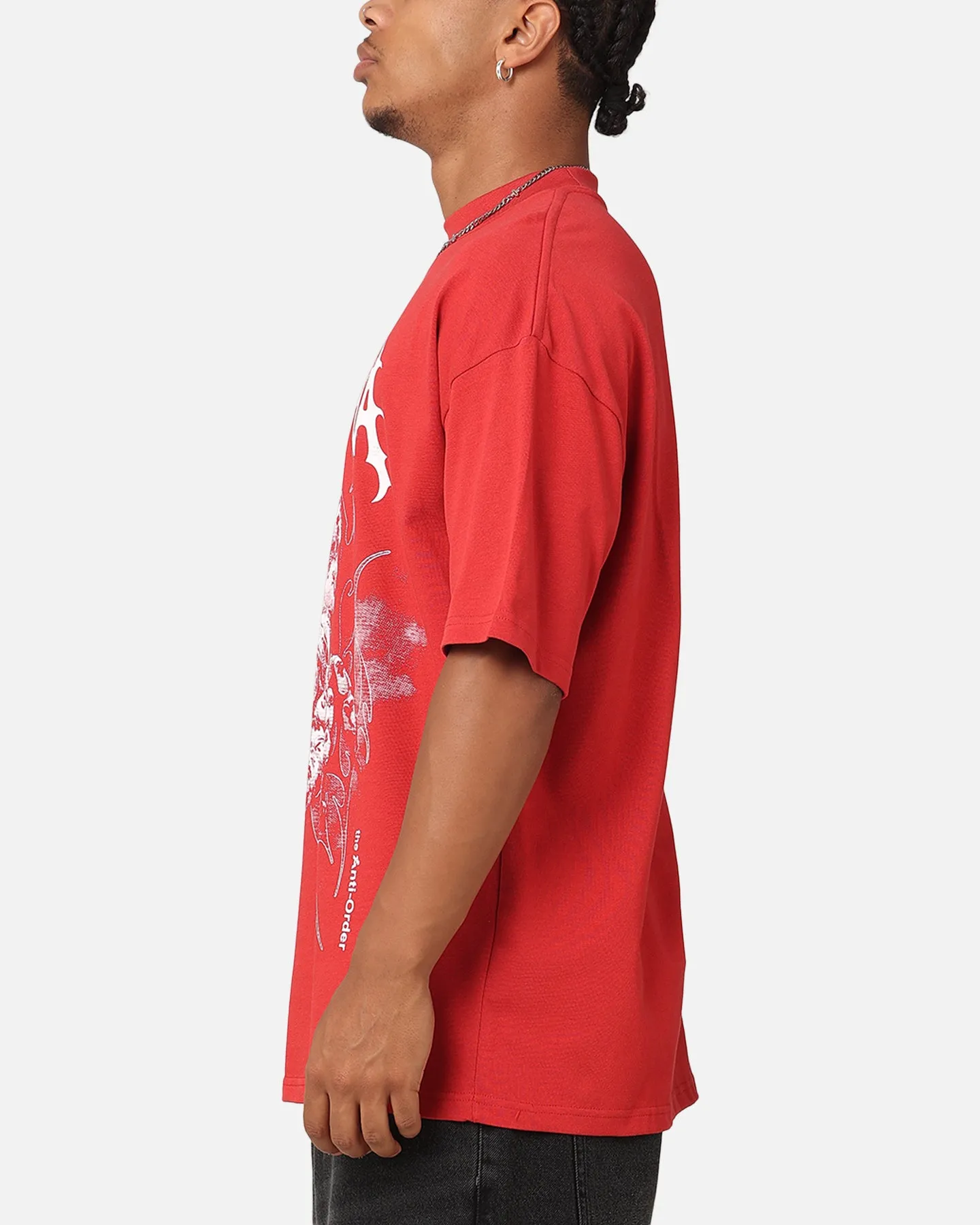 The Anti Order Invasion Mock Neck T-Shirt Red