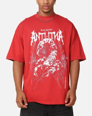 The Anti Order Invasion Mock Neck T-Shirt Red