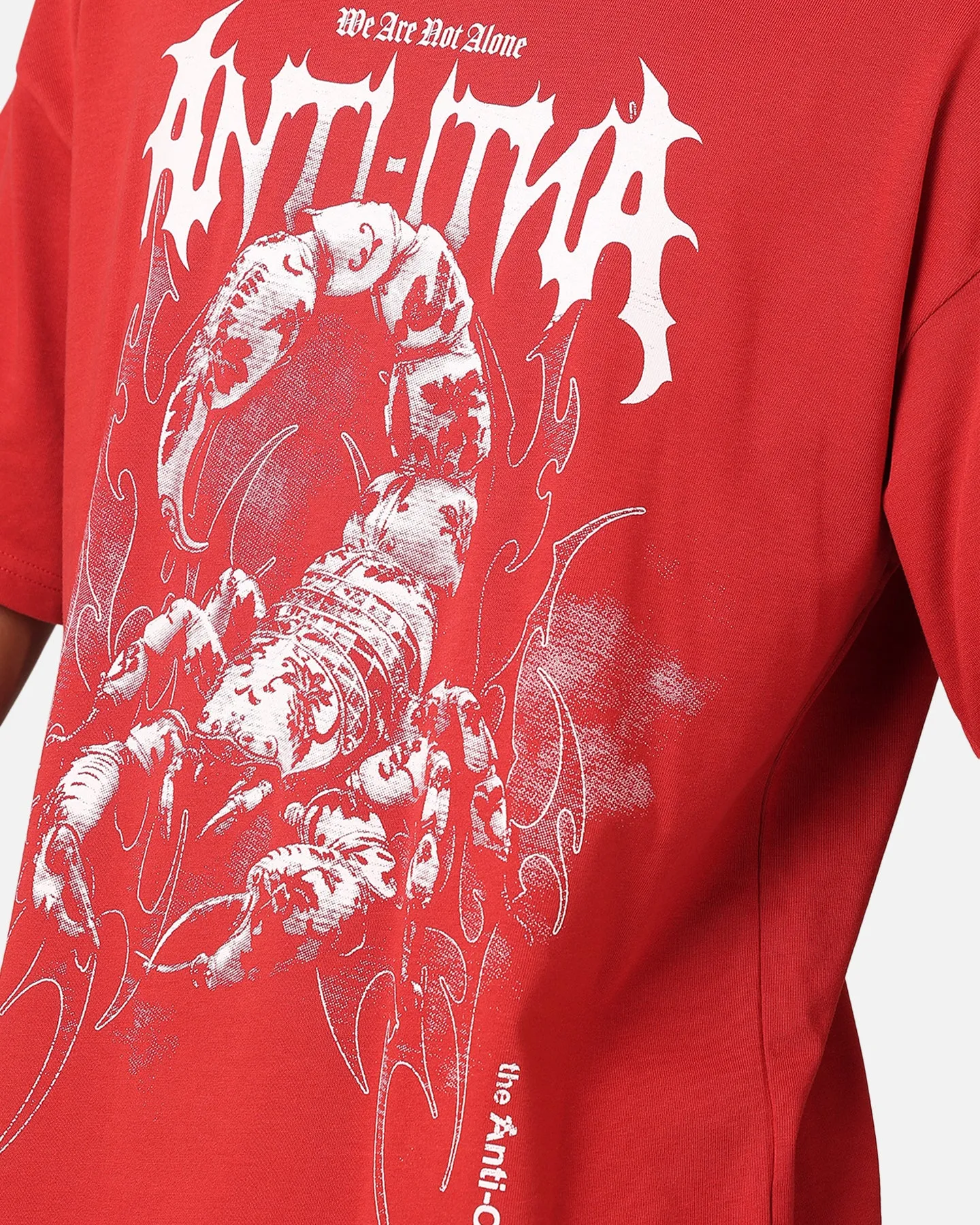 The Anti Order Invasion Mock Neck T-Shirt Red