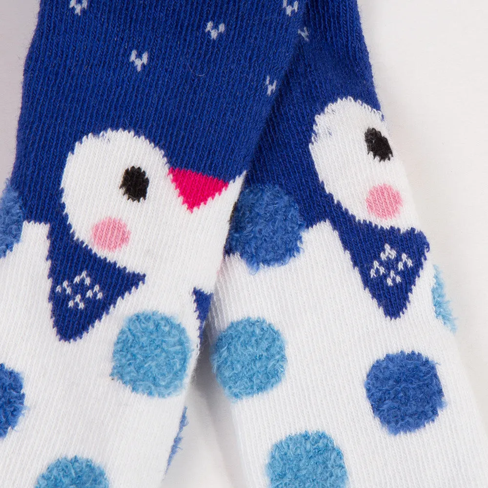 Tights with Jacquard Pattern and Pompoms