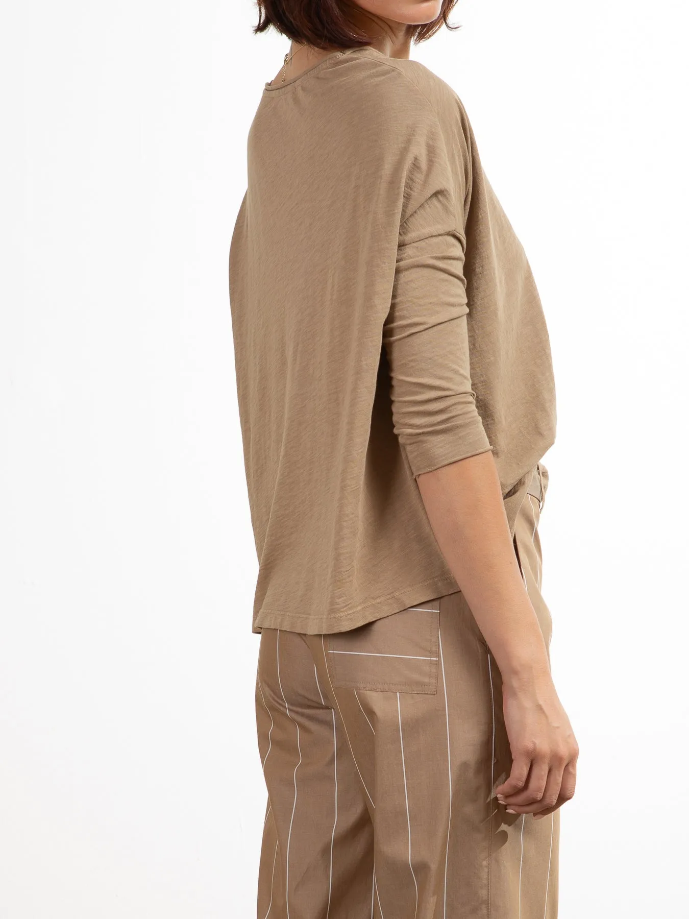 Tommy Boxy Tee in Supima Slub - Foundation