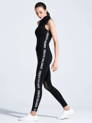 TOWER JUMPSUIT, BLACK/CB LOGO
