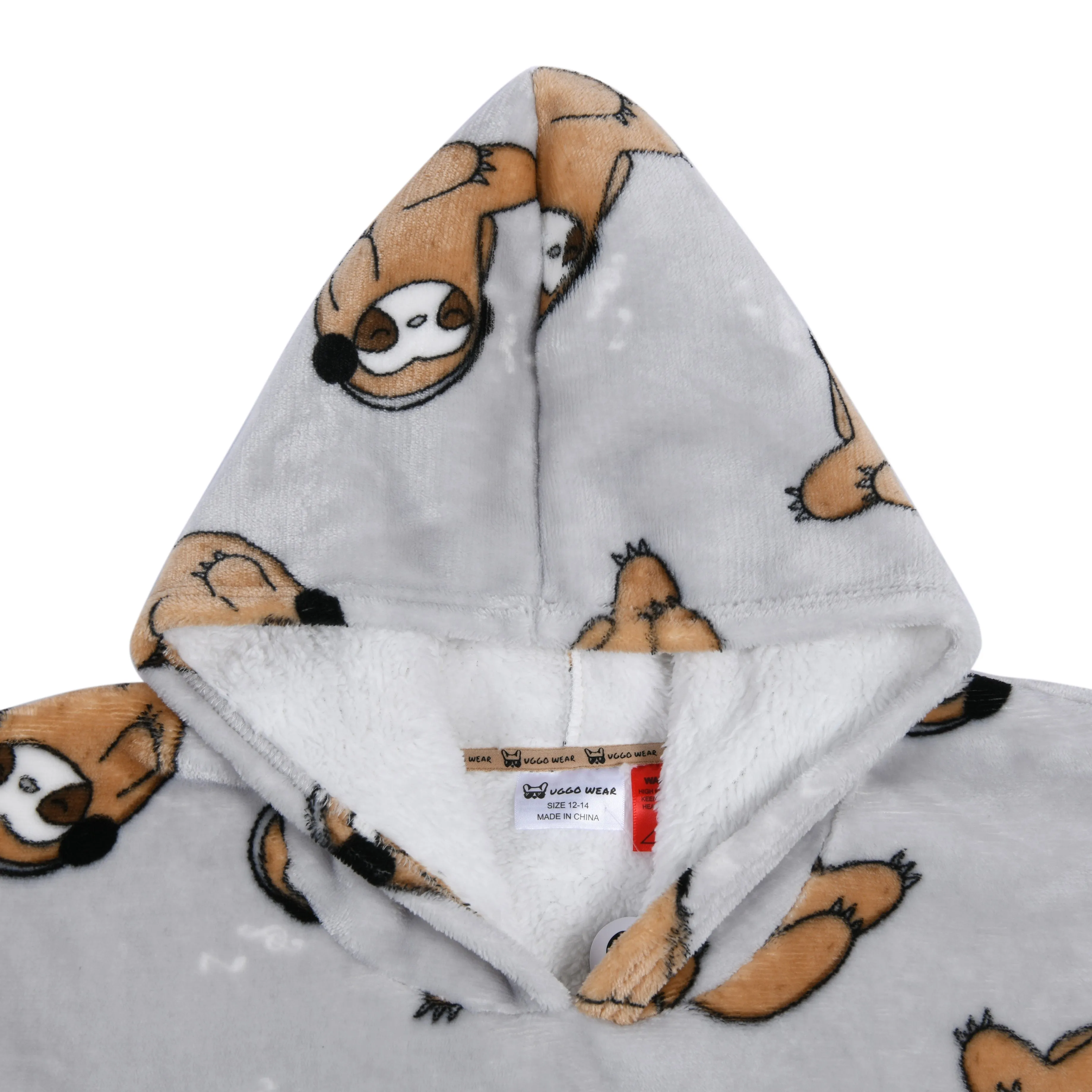UGGOWEAR Giant Hoodie Slothify Kids Grey Sizes 12-14