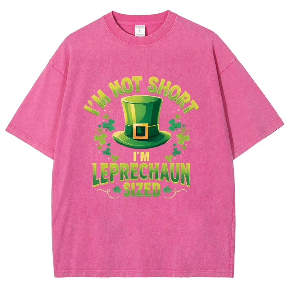 Unisex Vintage Funny St. Patrick's Day Shamrock Graphic Washed Tee