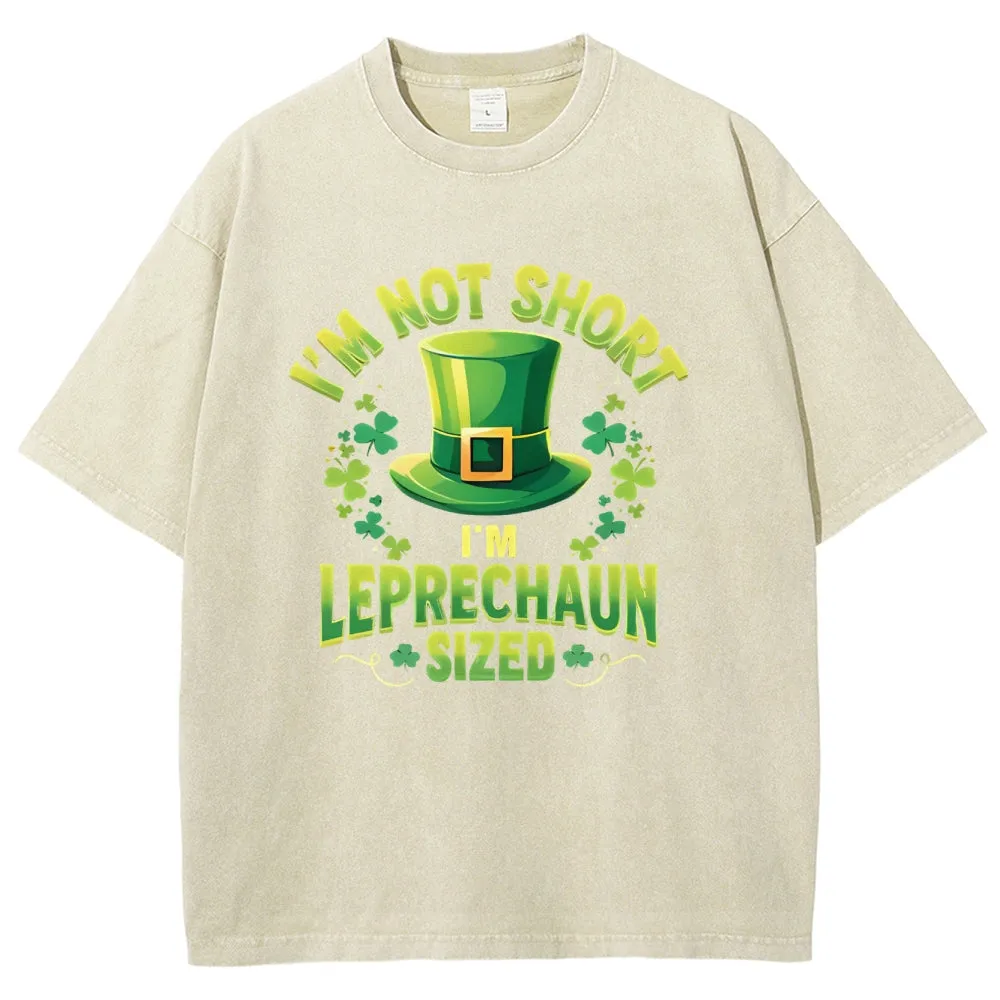 Unisex Vintage Funny St. Patrick's Day Shamrock Graphic Washed Tee