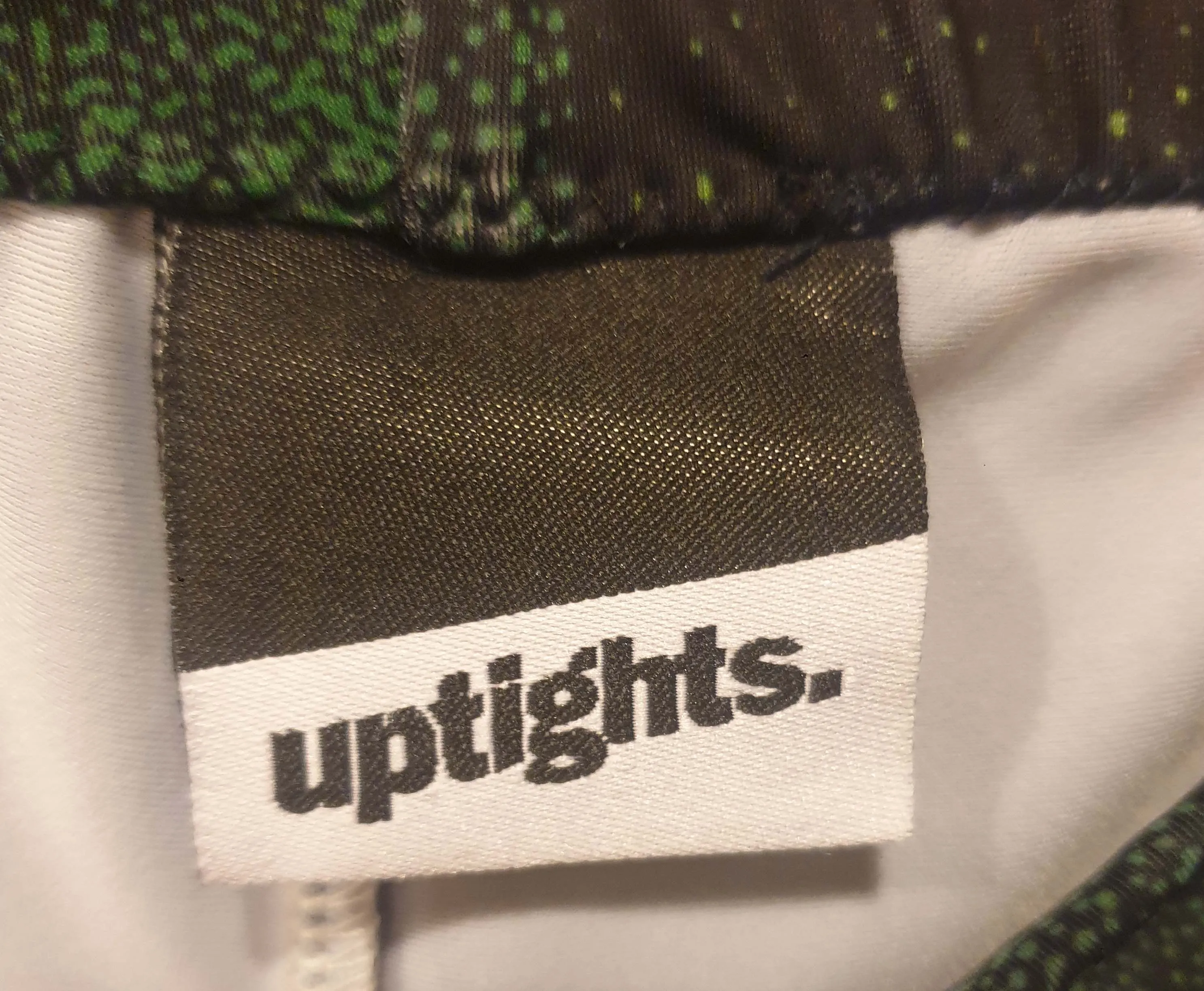 Uptights green-based print yoga tights/leggings