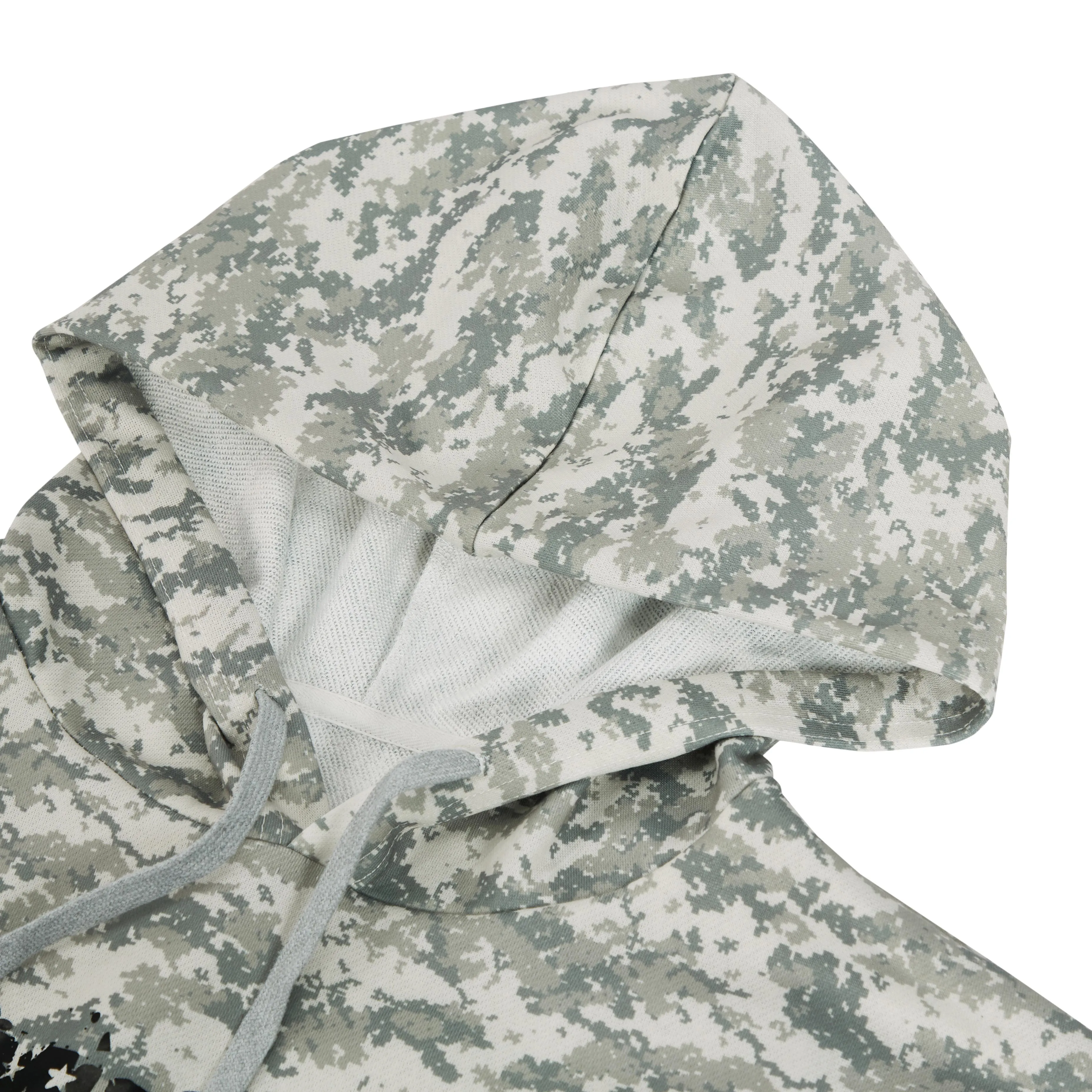 USA FLAG CAMOUFLAGE DRAWSTRING POCKET HOODIE