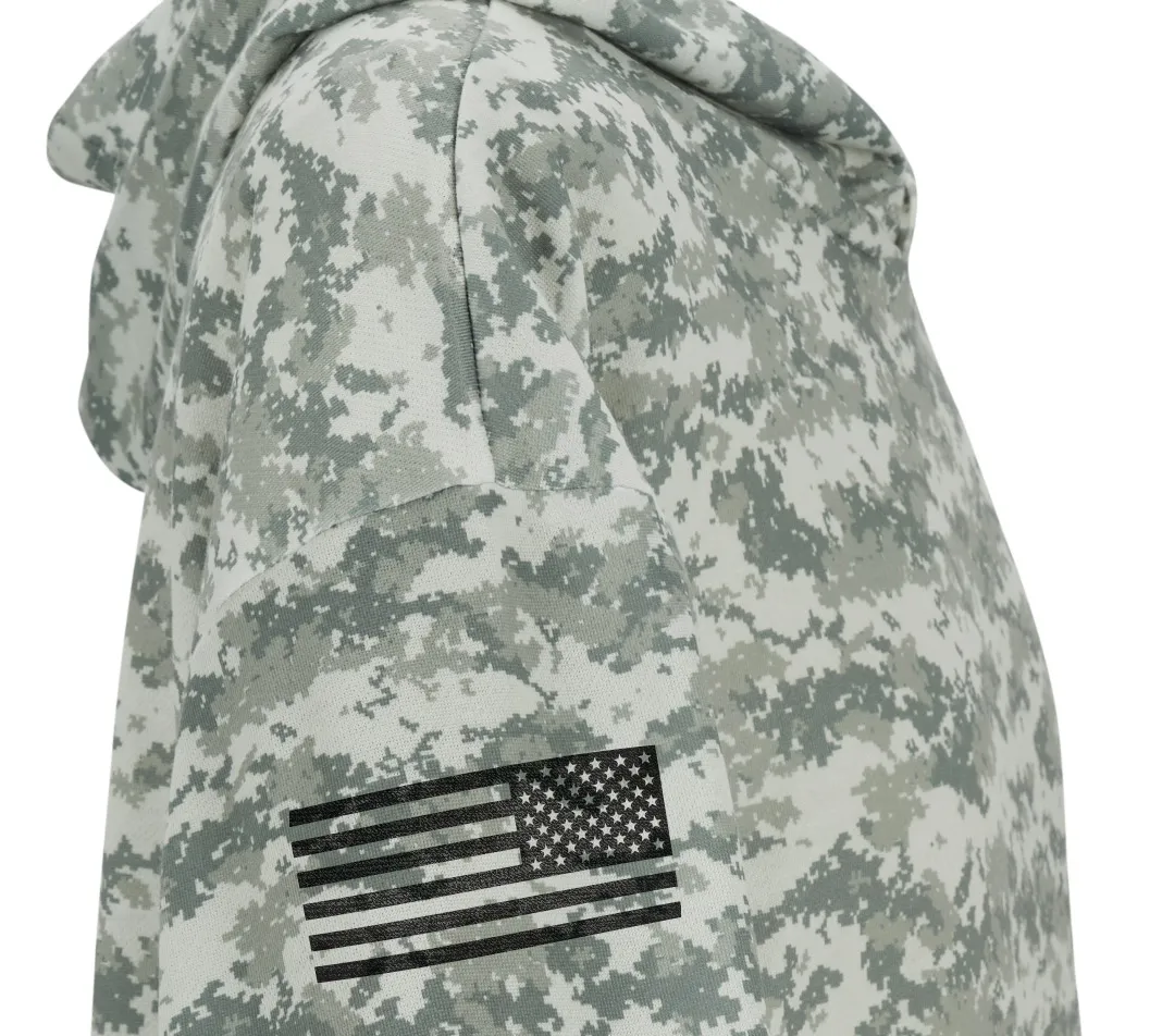 USA FLAG CAMOUFLAGE DRAWSTRING POCKET HOODIE