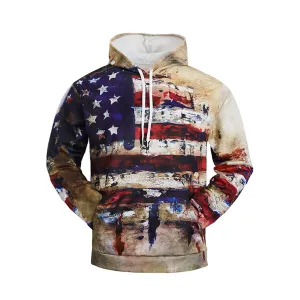 USA FLAG PRINTED HOODIE