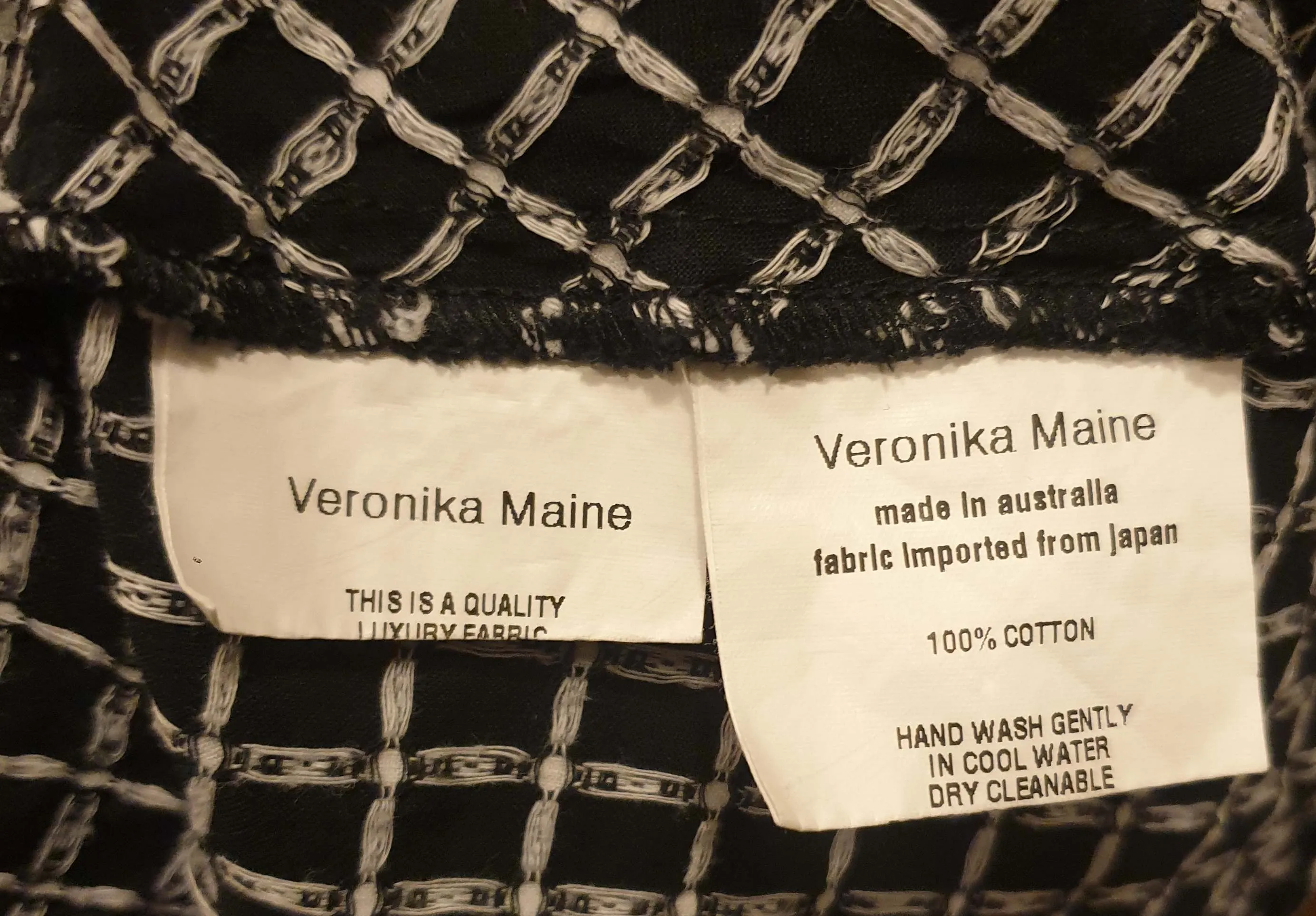 Veronica Maine black print dress fits size 12