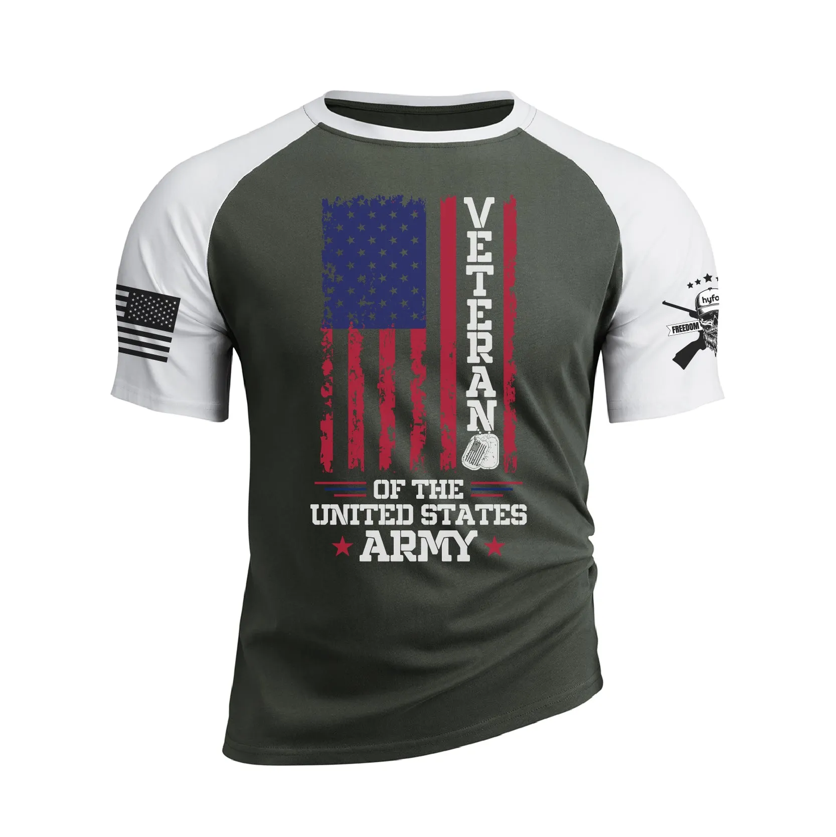 VETERAN OF THE UNITED STATES RAGLAN GRAPHIC TEE